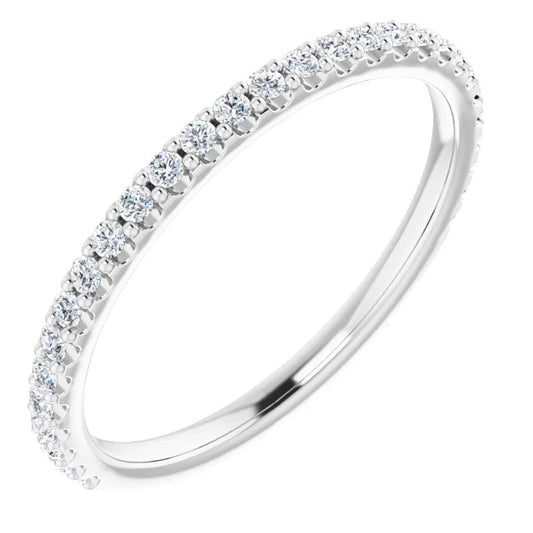 14K 1.3mm Diamond U Shared Prong 2/3 Band