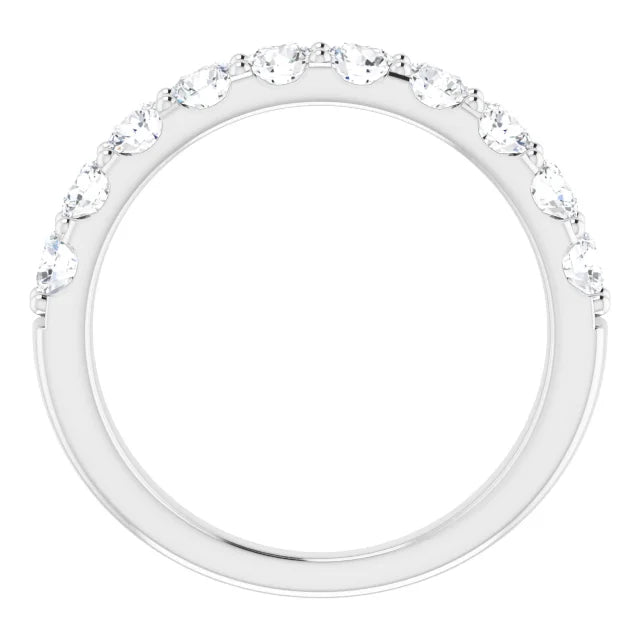 14K 3.0mm Diamond U Shared Prong Half Band