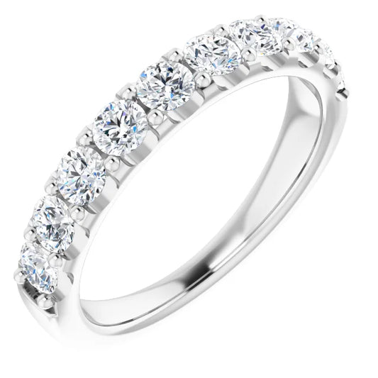 14K 3.0mm Diamond U Shared Prong Half Band