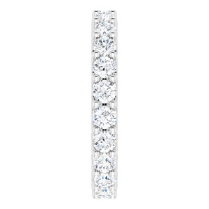 14K 3.0mm Diamond U Shared Prong Eternity Band