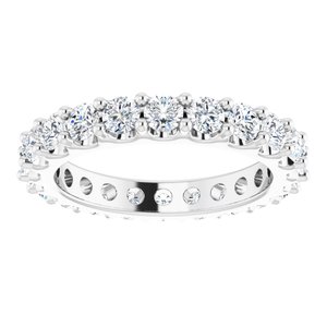 14K 3.0mm Diamond U Shared Prong Eternity Band