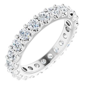 14K 3.0mm Diamond U Shared Prong Eternity Band