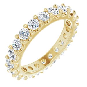 14K 3.0mm Diamond U Shared Prong Eternity Band