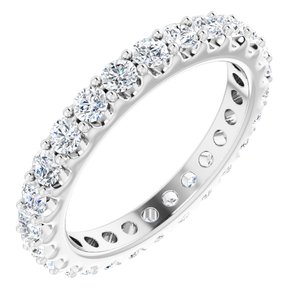 14K 2.5mm Diamond U Shared Prong Eternity Band