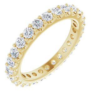 14K 2.5mm Diamond U Shared Prong Eternity Band