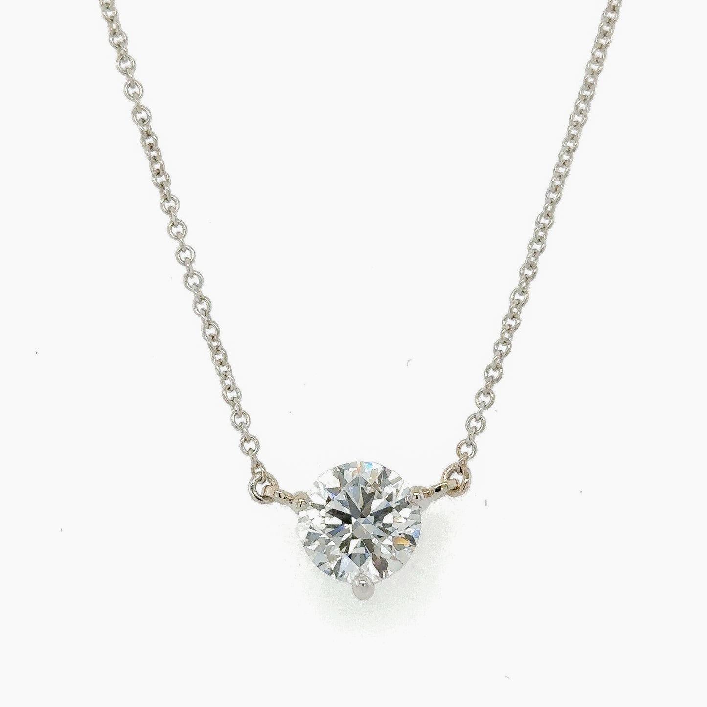 Lab Grown Diamond Solitaire Pendant Necklace