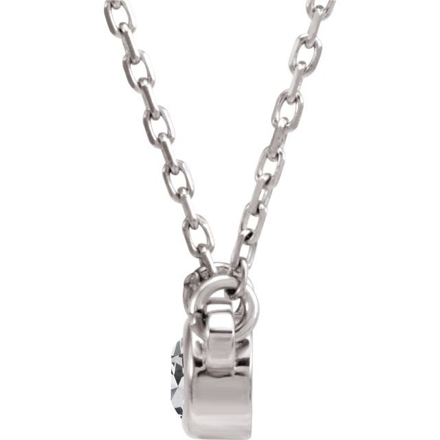 14K Diamond Bezel-Set Solitaire Necklace